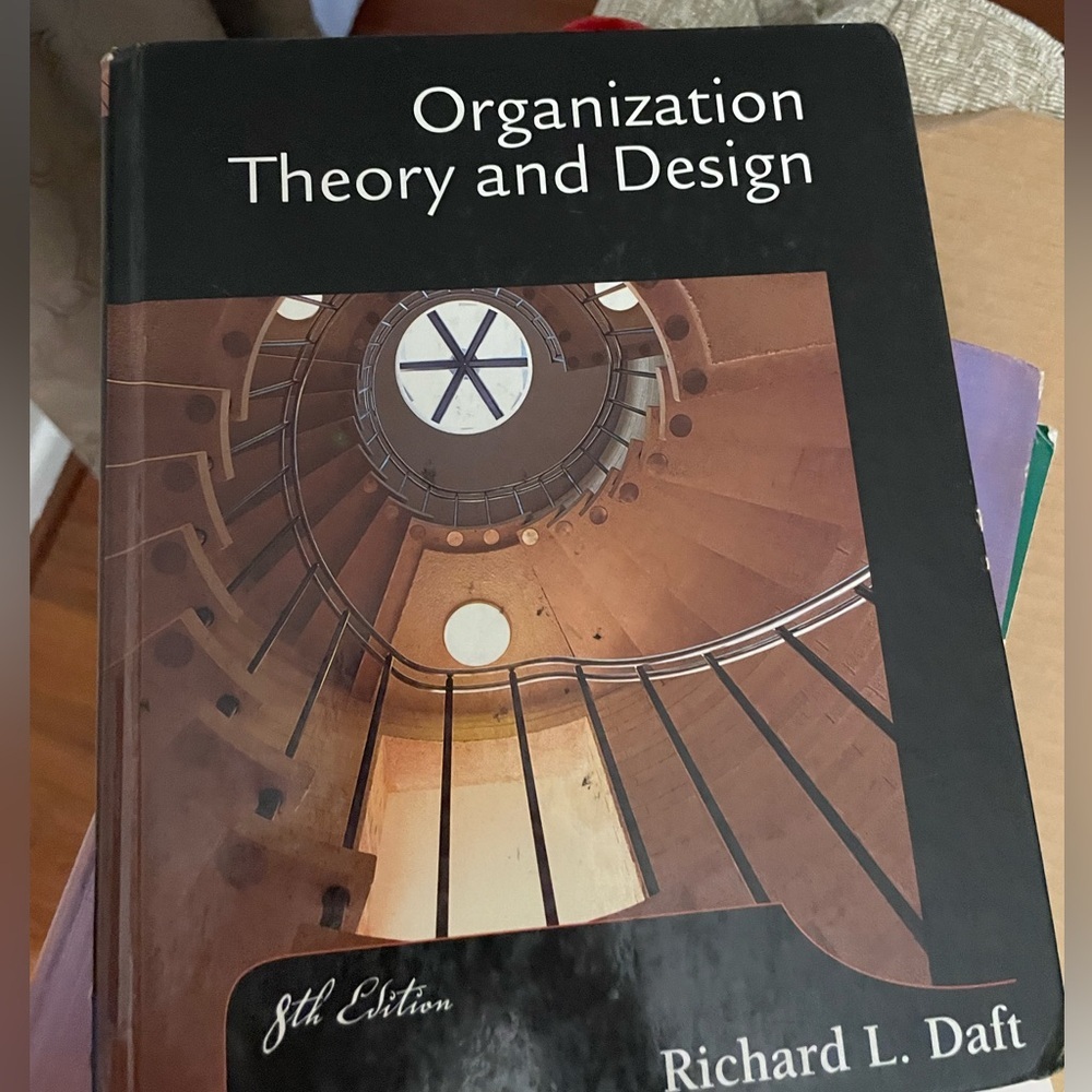 Organization Theory and Design Book 8th edition